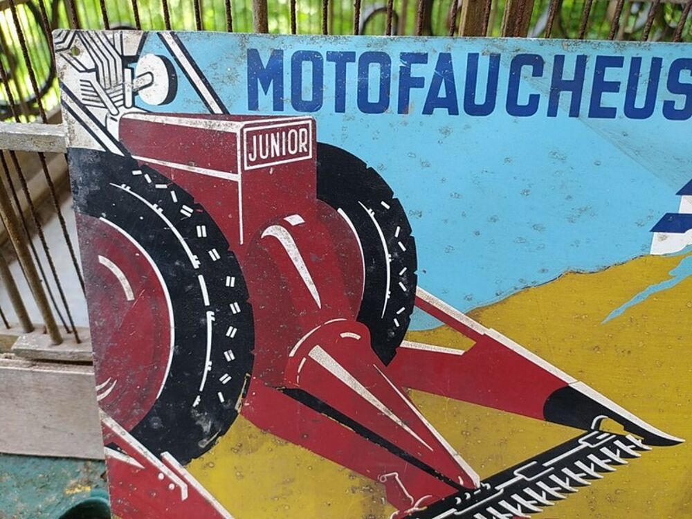 Ancienne Plaque Motofaucheuse Junior Tracteur 