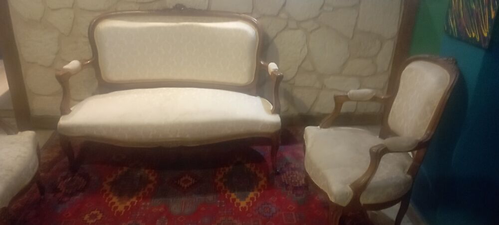 Salon magnifique louis XVI avec 4 fauteuils Meubles