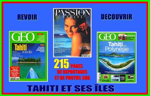 TAHITI - géo - ET SES ÎLES / prixportcompris 15 Lille (59)