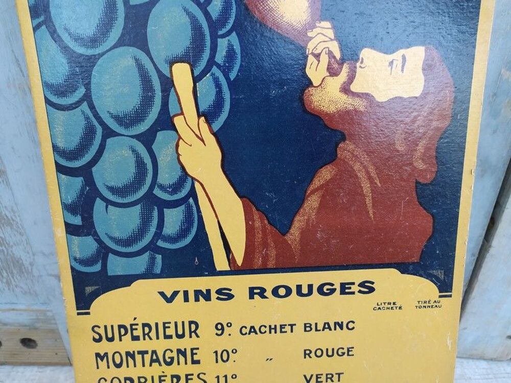 Ancien Carton Publicitaire Vins Pellerin Lyon 