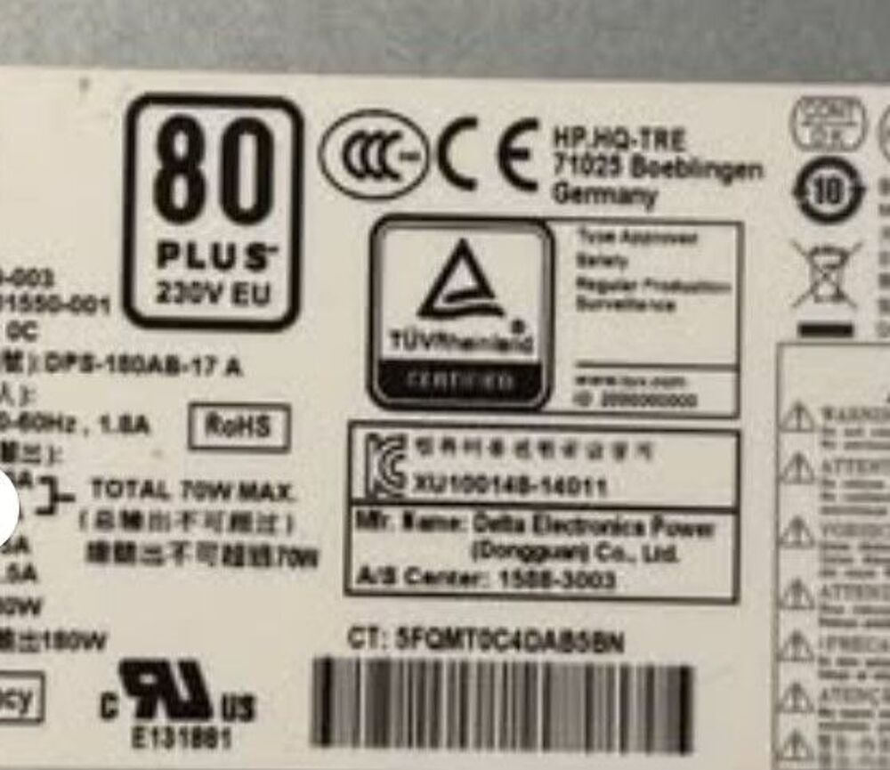 Bloc alimentation pour PC HP
Matériel informatique