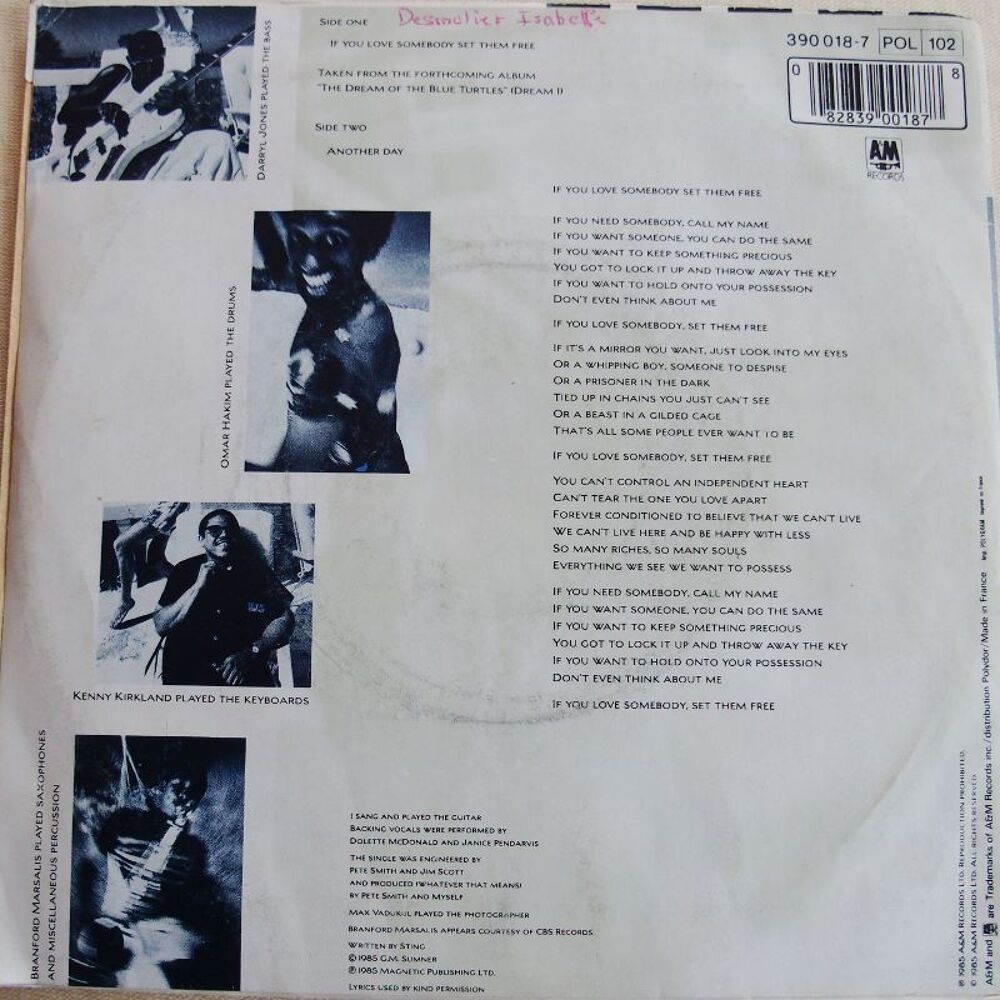 Vinyl STING CD et vinyles