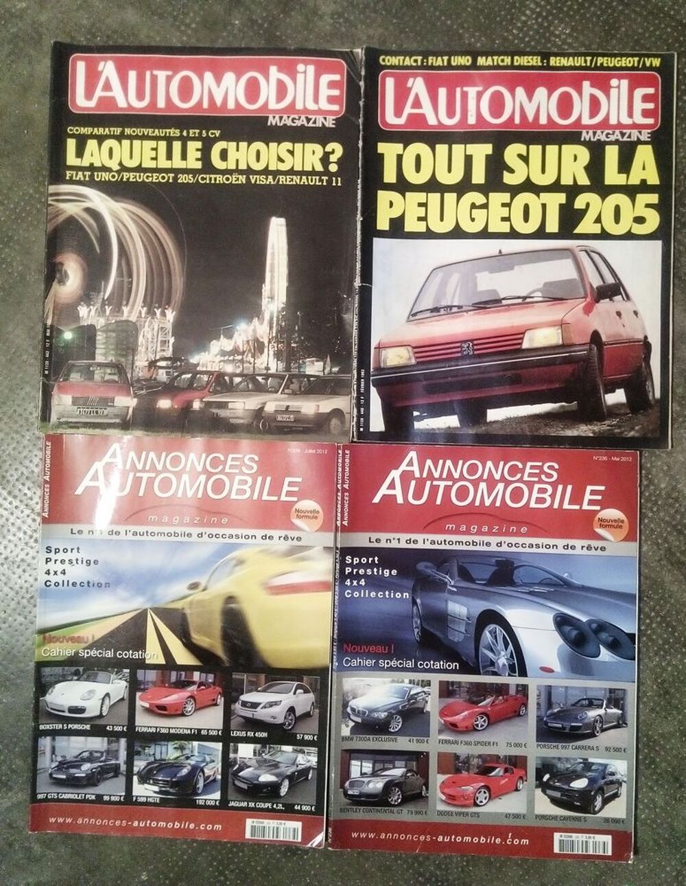Lot 10 revues magazines automobile Livres et BD