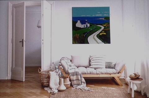 Tableau paysage marin   Havre de paix breton   80 Caudan (56)