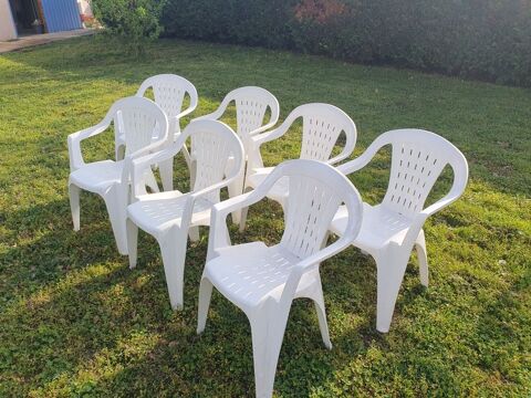lot de 8 chaises de jardin PVC 8 Vaugneray (69)