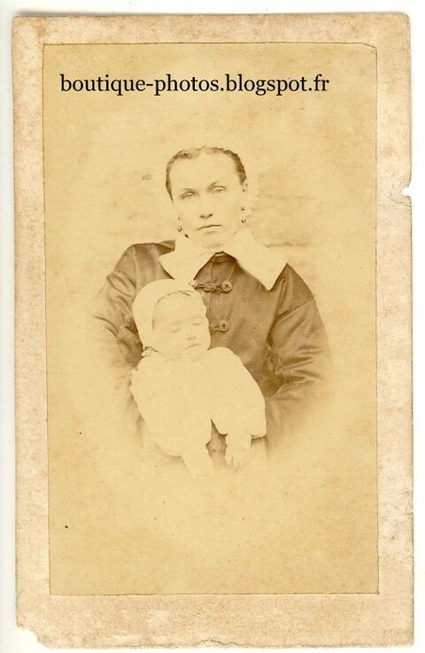 Cdv Post-Mortem Photographie XIXème  Doué la Fontaine 1870 1 Loches (37)