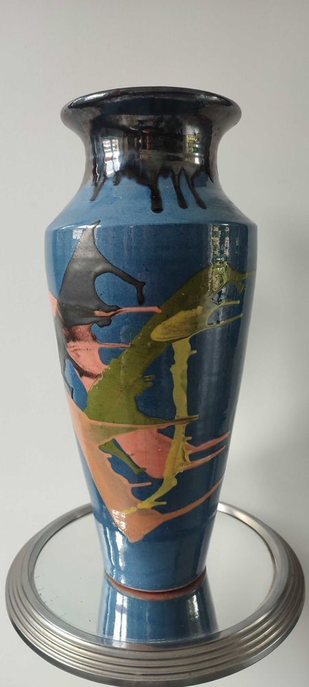 Grand vase c&eacute;ramique de 39 cm Atelier Thomas BUXO (1970) 