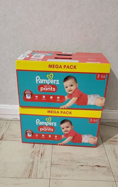 Lot 2 paquets couches baby dry pants taille 7 - Pampers | Beebs