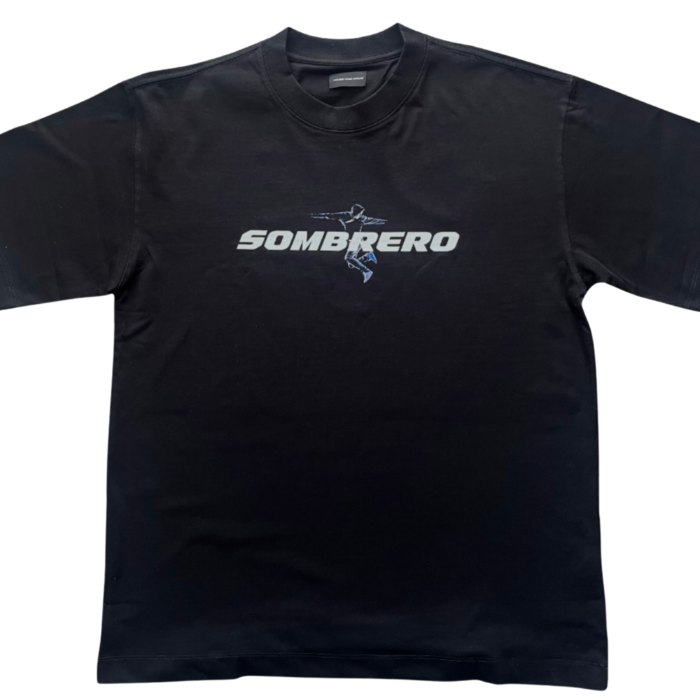 T-shirt streetwear oversize noir SOMBRERO - coton &eacute;pais 270g Vêtements