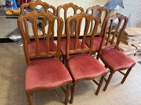 Lot de six chaises impeccables dessus velours 90 Merlimont (62)