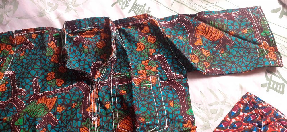 Chemises africaines manches courtes T 46
Wax printed Vêtements