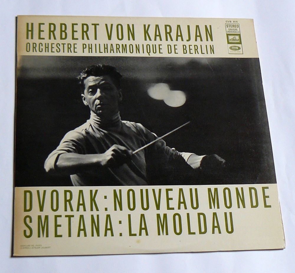 LP Anton DVORAK (von Karajan) : Nouveau monde / La Moldau CD et vinyles