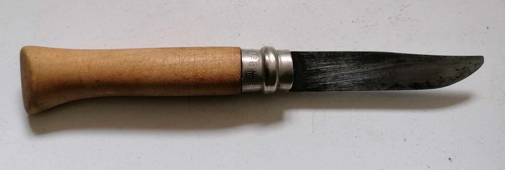 Couteau pliant Opinel N&deg; 6 ancien "&agrave; la main couronn&eacute;e" TBE 