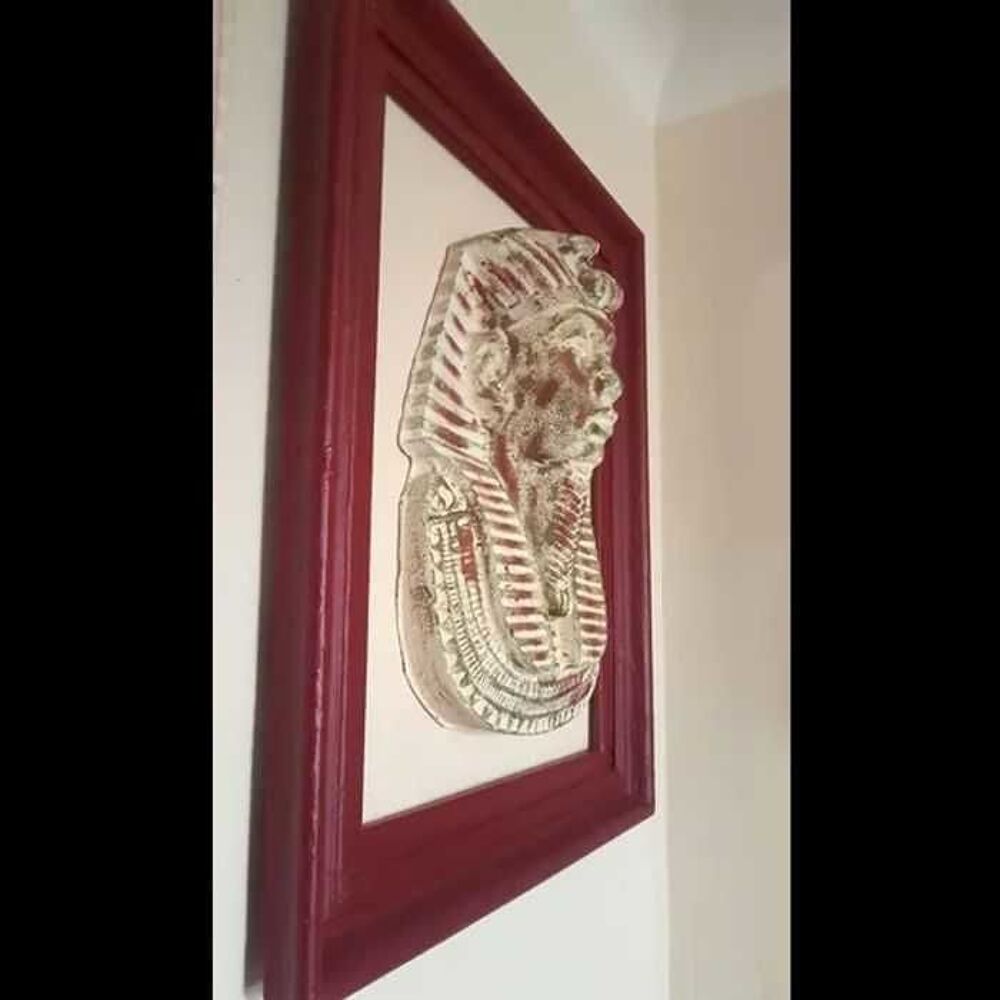 Tableau t&ecirc;te Pharaon &Eacute;gyptien, 3D &agrave; relief Décoration