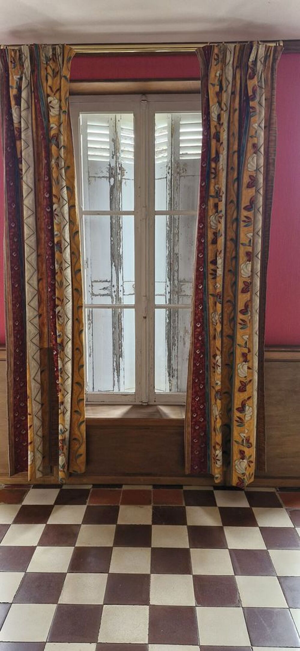 6 paires de double rideaux en coton Hauteur 260cm Décoration
