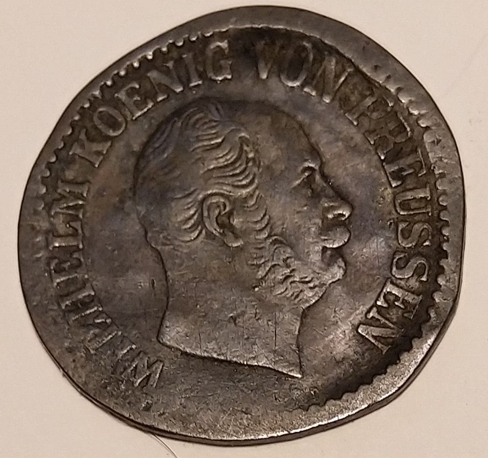 Monnaie Prusse 1 Silber groschen Billon 1864A 