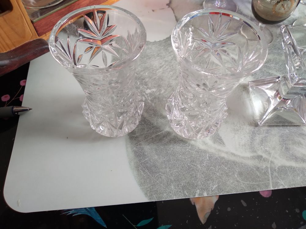 2 bougeoirs en cristal 10€ Décoration