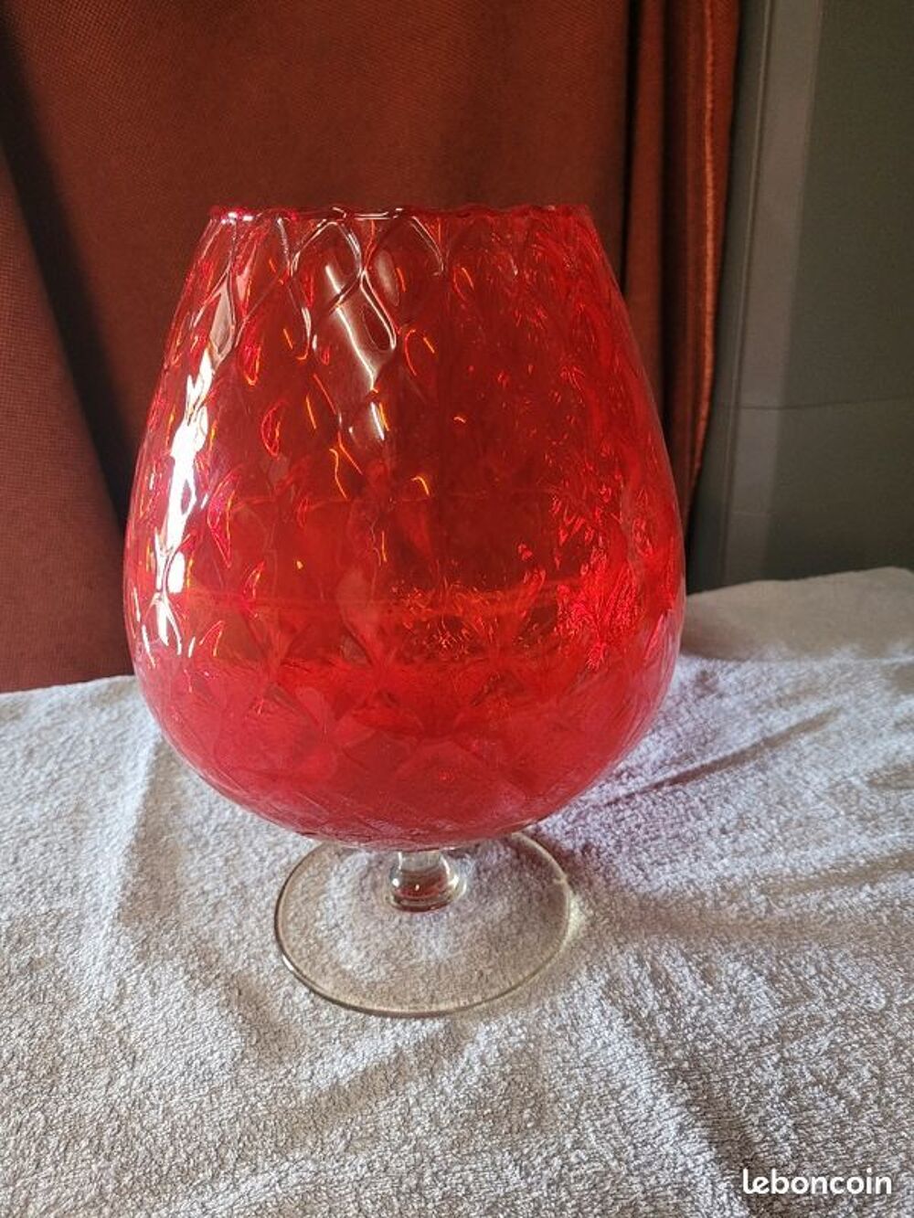 Vase rouge vintage Dcoration