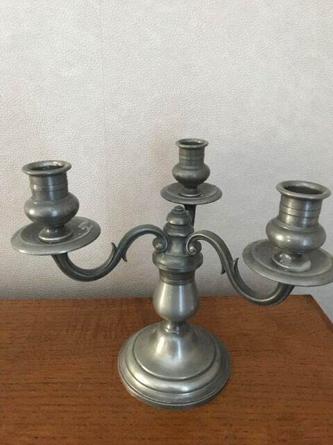 Bougeoir 3 branches en �tain 30 Sandillon (45)