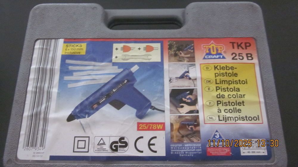 Coffret pistolet &agrave; colle &eacute;lectrique TPK plus bo&icirc;te de 32 bat Bricolage
