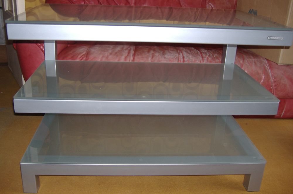 MEUBLE TV en Verre tremp&eacute; et poli Meubles