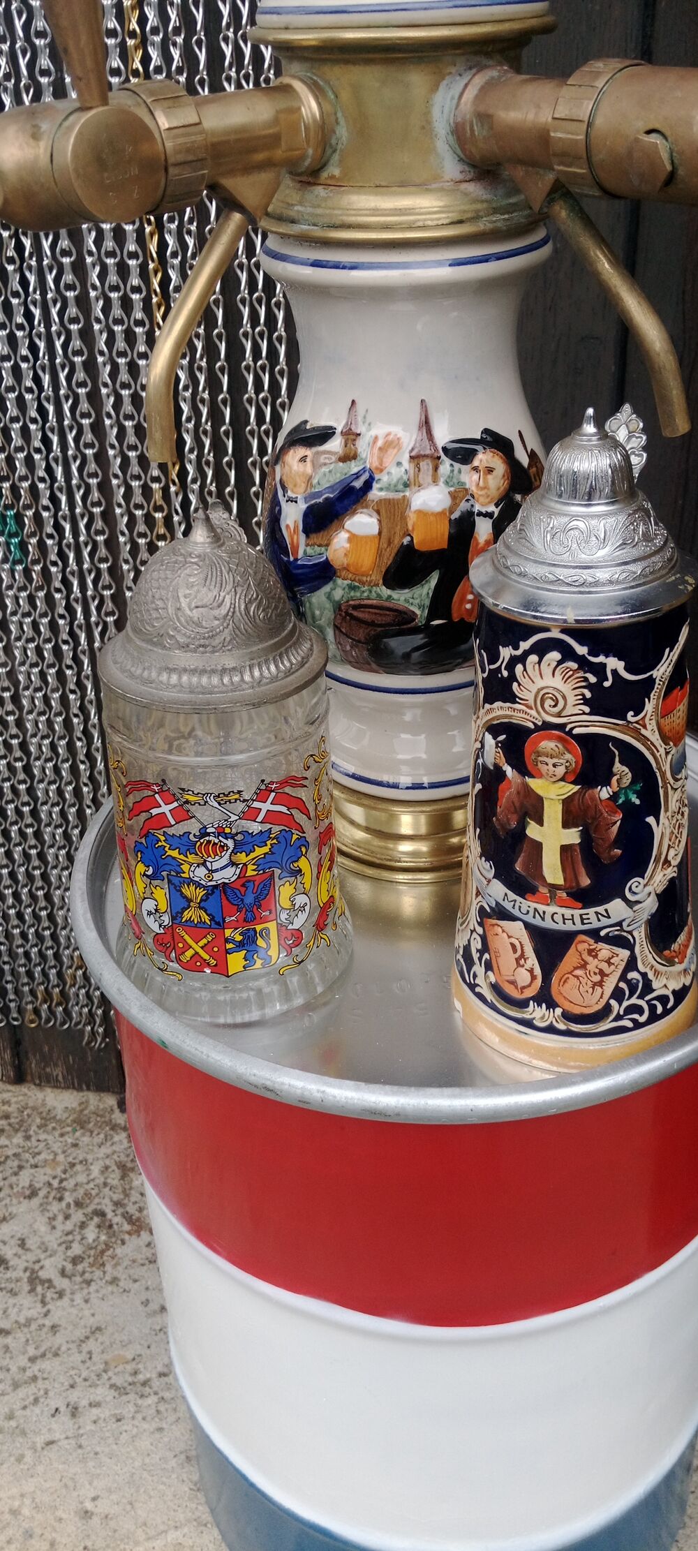 Tireuse a bi&egrave;re Vintage kanterbrau comptoir a 2 Robinets Décoration