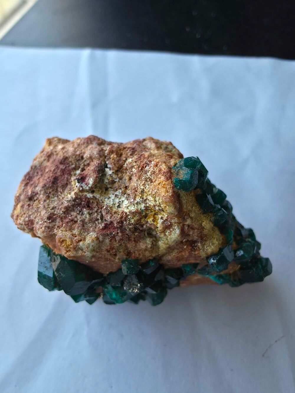 Magnifique Dioptase Brute sur Matrice-Katanga, RDC 