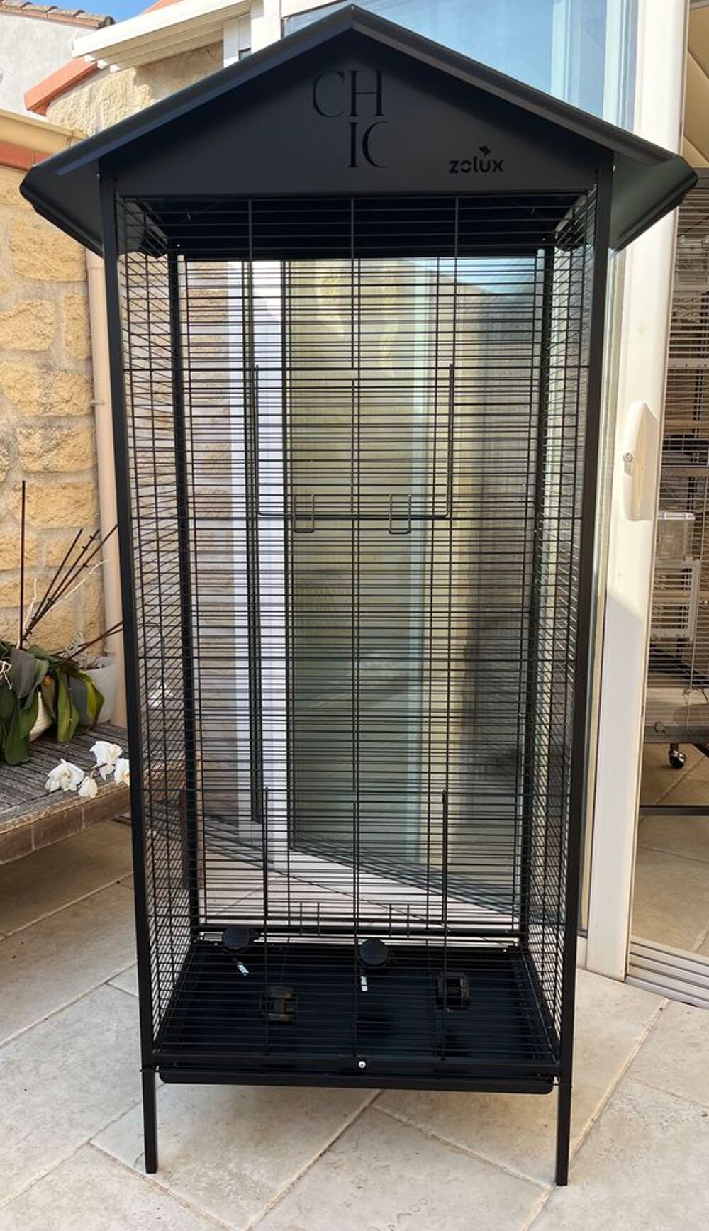   Volière Chic Zolux Solo Noire  78x48x156 cm 