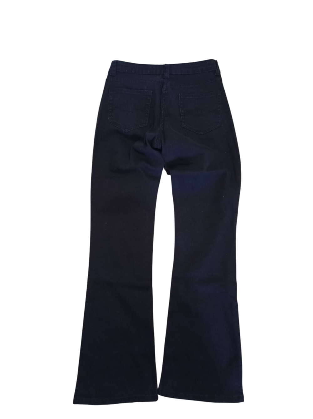 Jean noir femme Casual Gemo 38 coton bas &eacute;vas&egrave; Vêtements