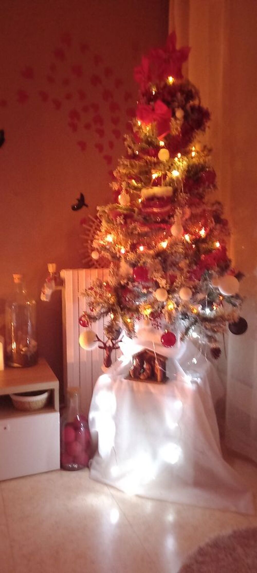 Sapin de No&euml;l Floqu&eacute;e 150 cm Décoration