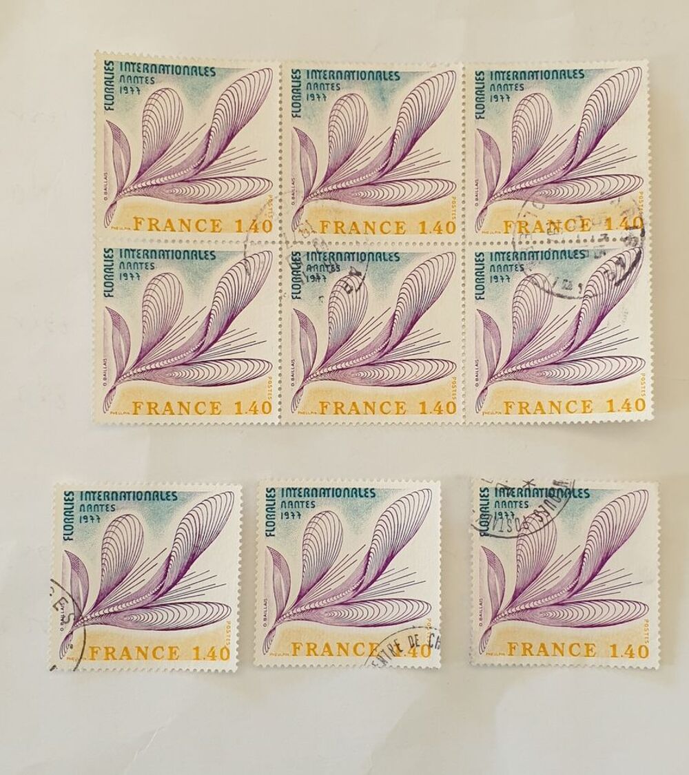 Timbre france Floralies internationales Nantes 1977 1.10 eur 