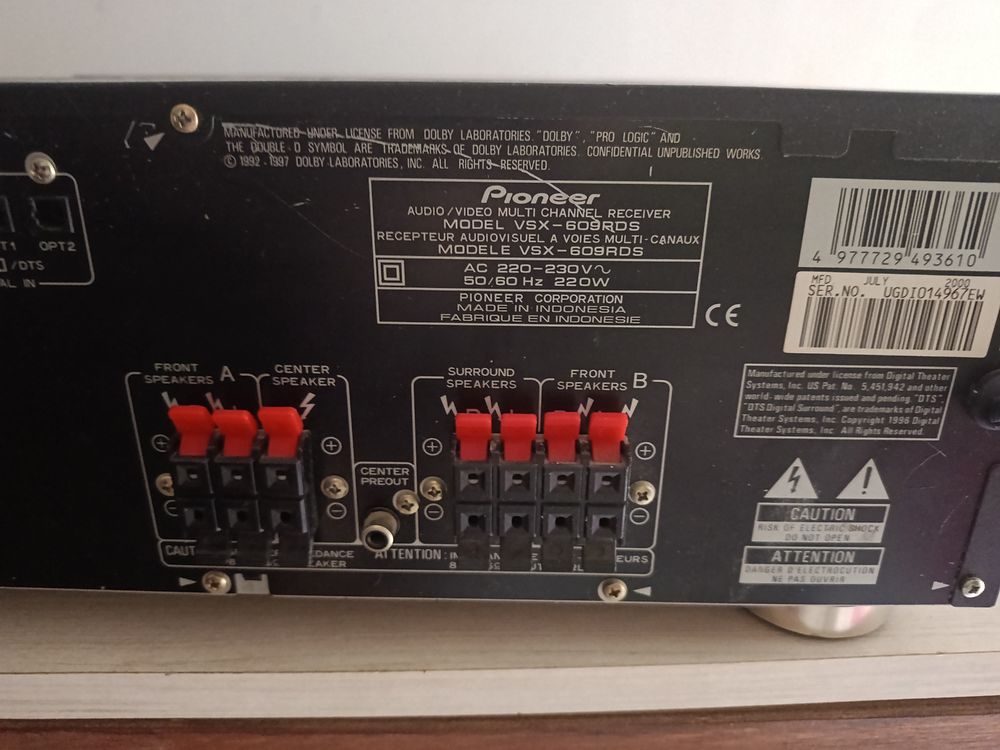 ampli pioneer VSX-609RDS Photos/Video/TV