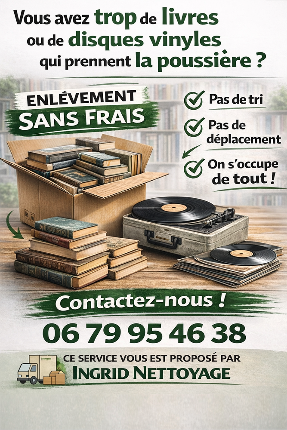 d&eacute;barras de livres, cd, vinyles, ... Livres et BD