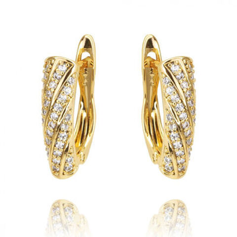Boucles d'oreilles en acier chirurgical plaqu or 18 carats 8 Lezoux (63)