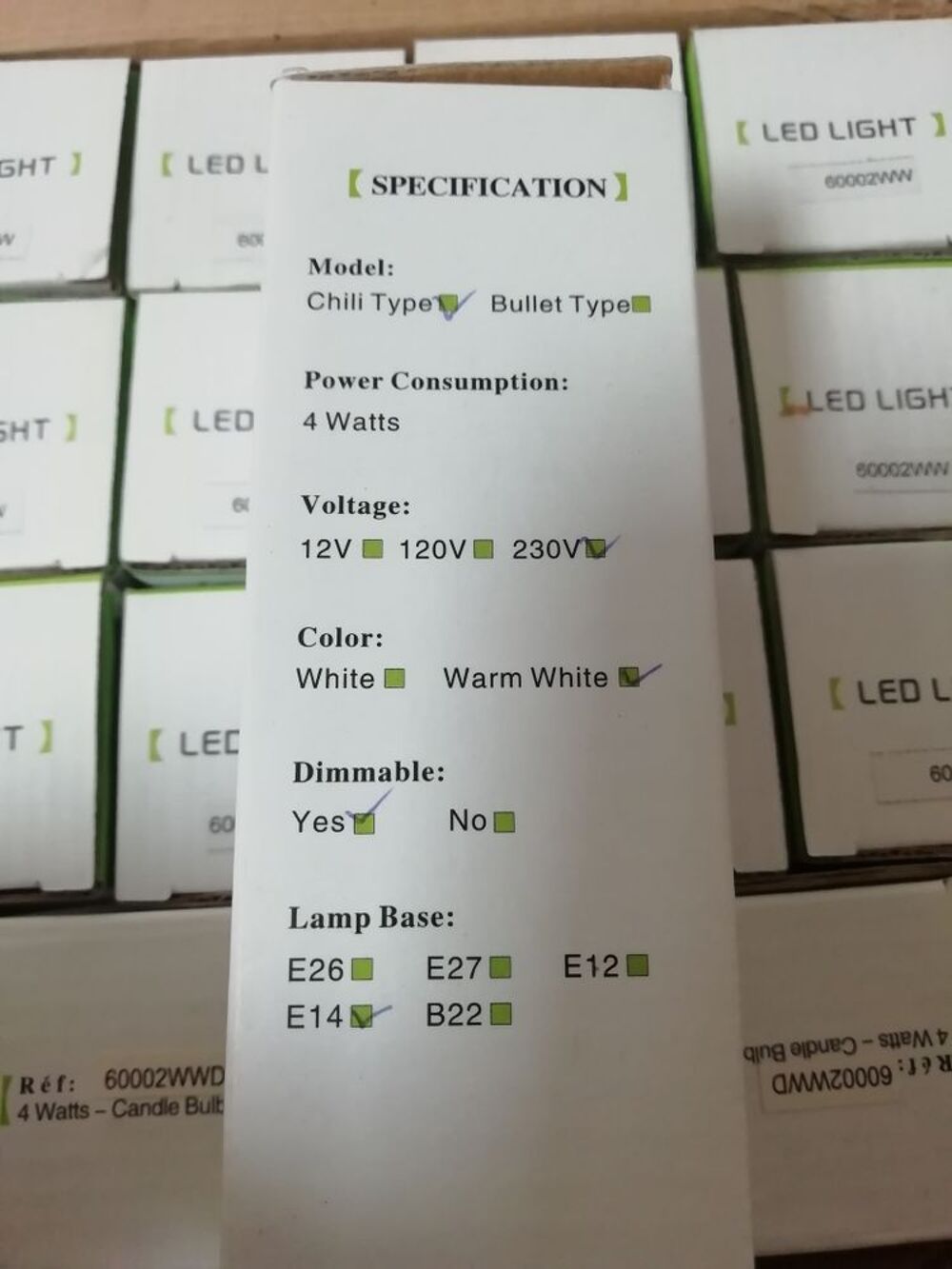 LED ampoules flamme 4W Lot De 19 E14 Bricolage