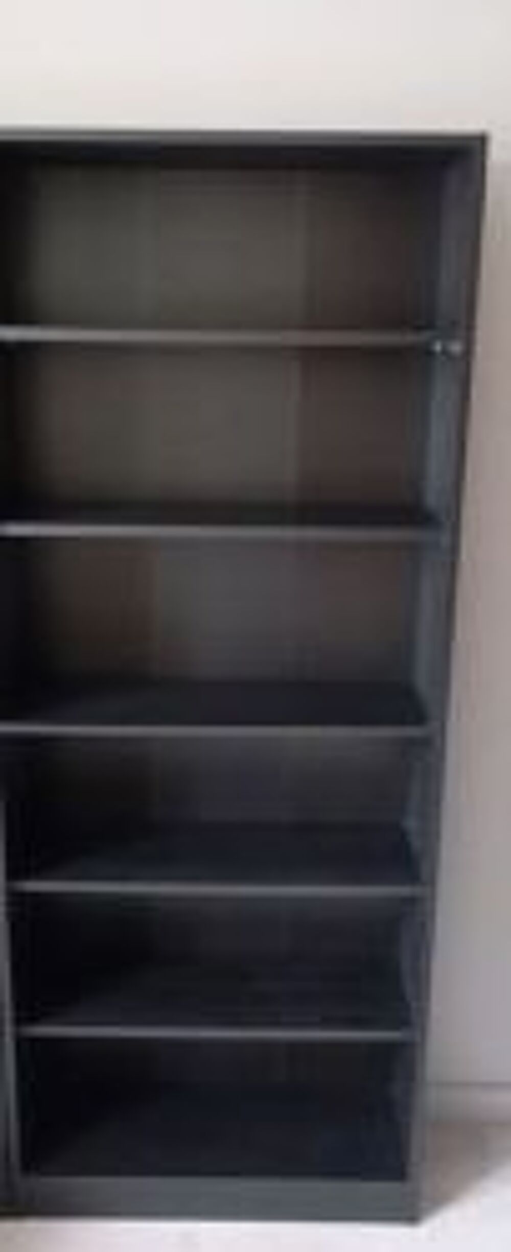 2 biblioth&egrave;ques 5 &eacute;tag&egrave;res noires Meubles
