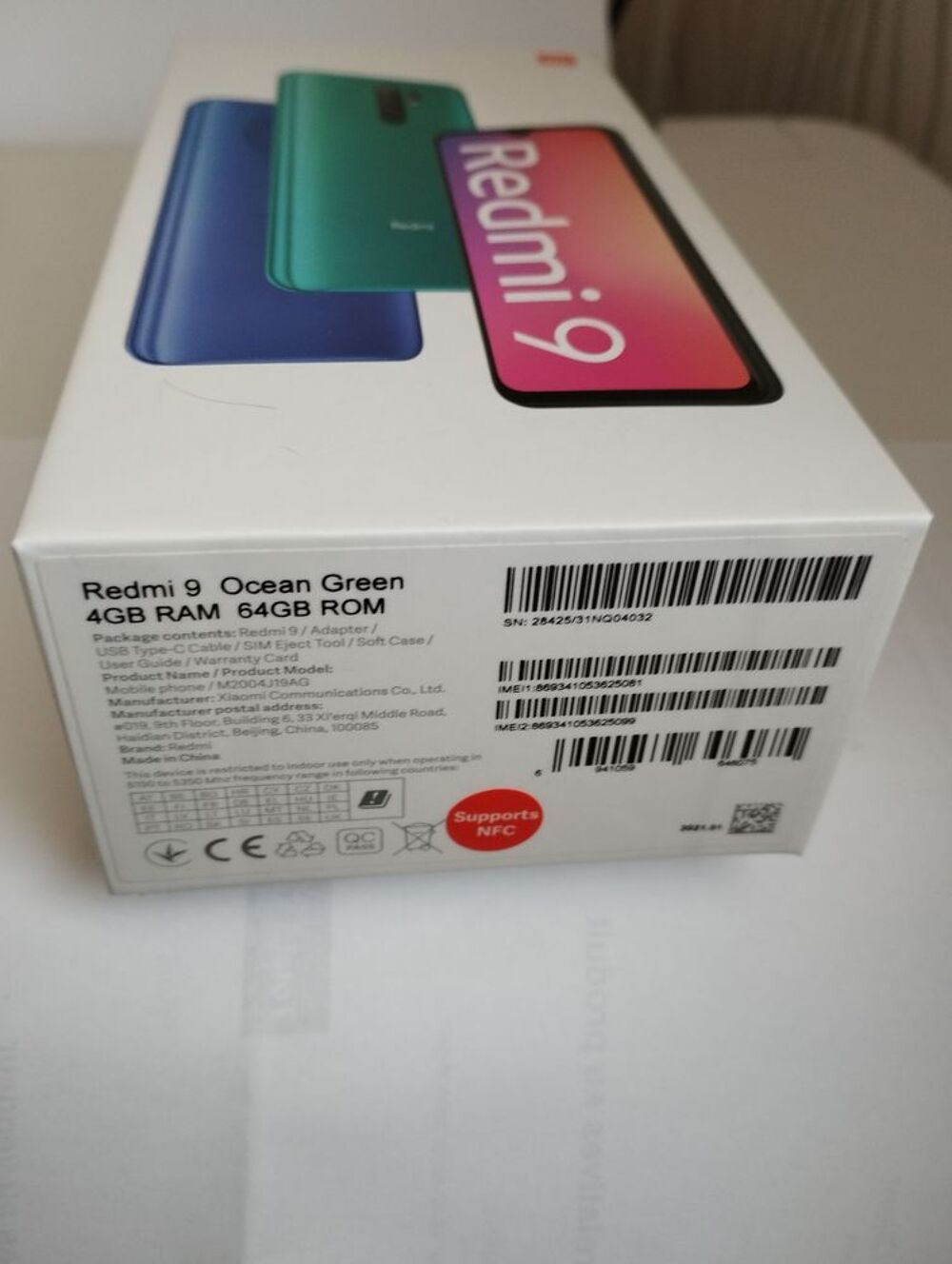 smarphone Redmi 9 Ocean Green 4GB ram 64Gb64 Rom Matériel informatique