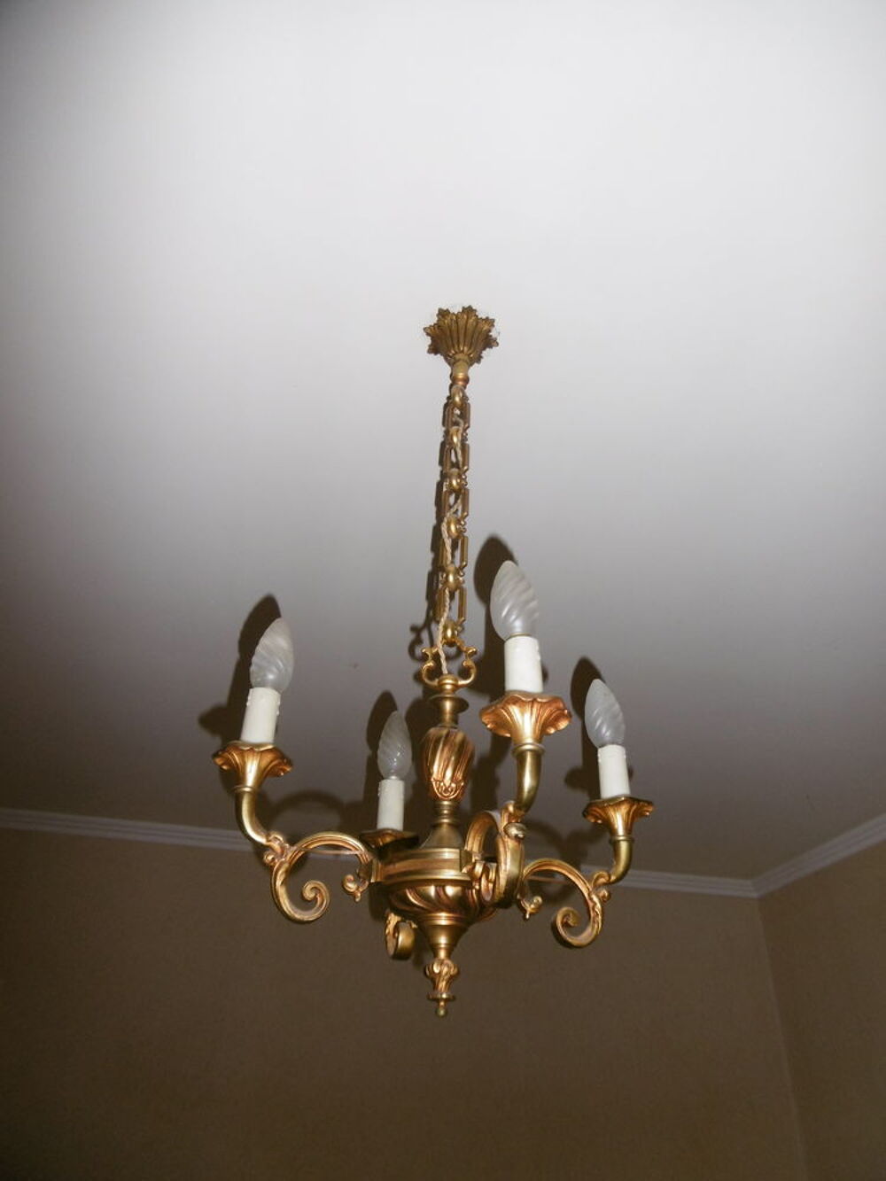 Lustre Louis XV Bronze Massif 4 Branches Electroménager