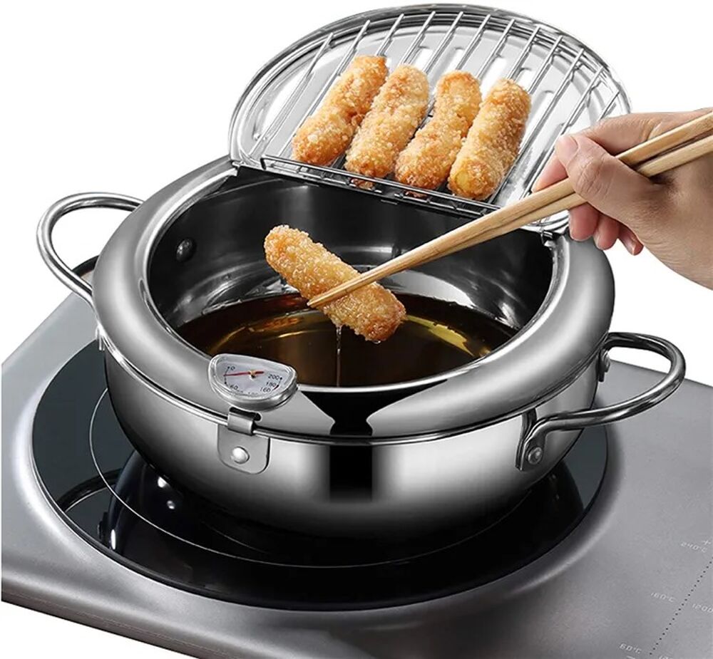 Friteuse Japonaise &agrave; Huile en acier Inoxydable Alimentaire, Electroménager