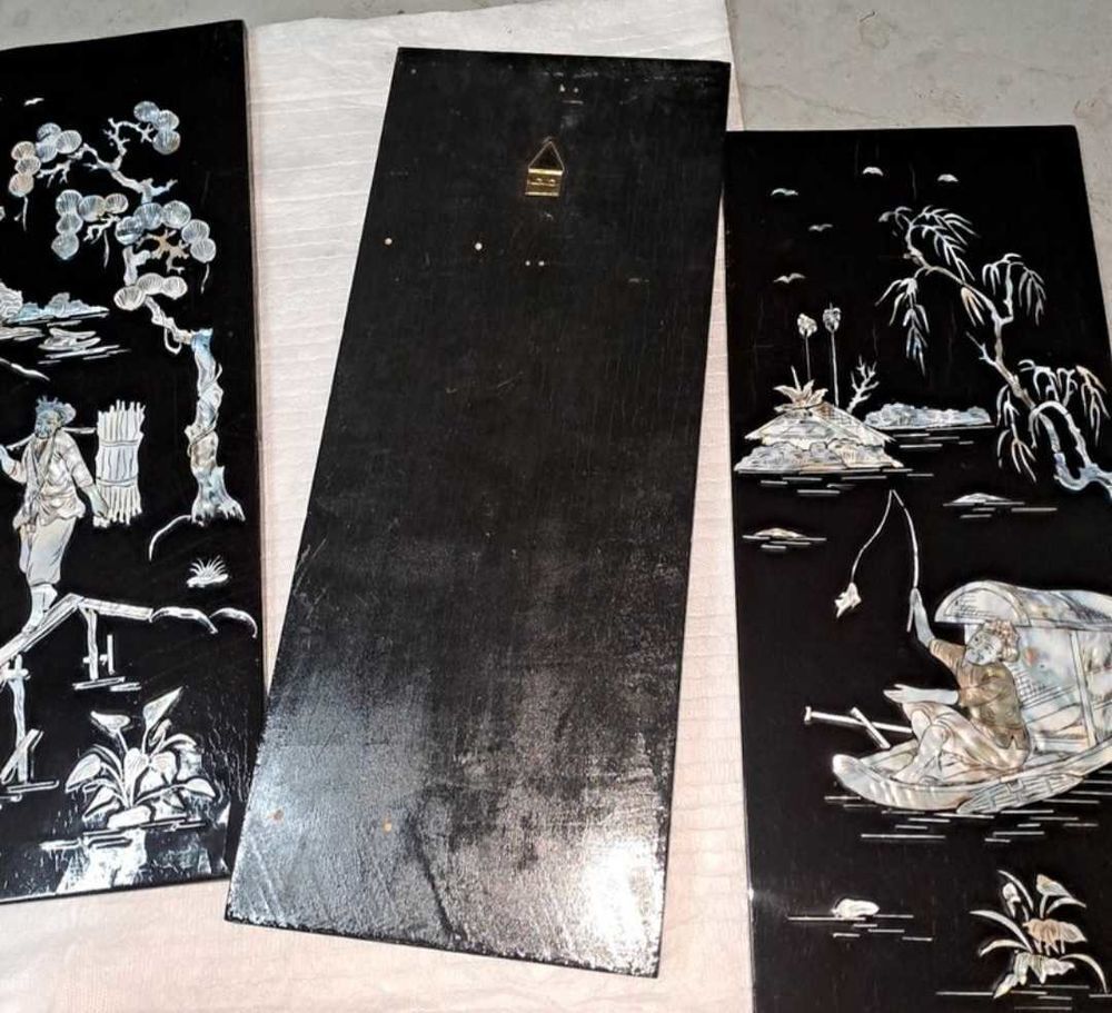 4 panneau d&eacute;coration asiatique tr&egrave;s bon &eacute;tat Décoration