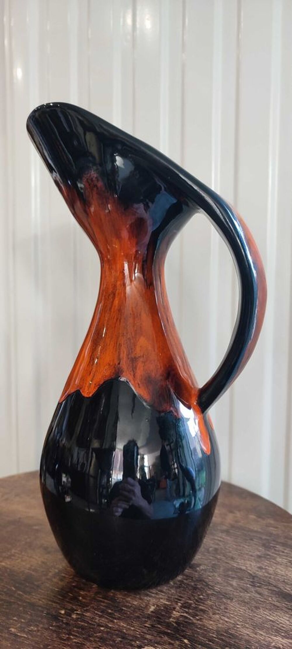 Vase pichet ceramique flamm&eacute;e Vallauris 1960 