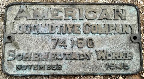 plaque locomotive vapeur 141 R  1945 Mikado 750 Saint-Jean-de-Fos (34)