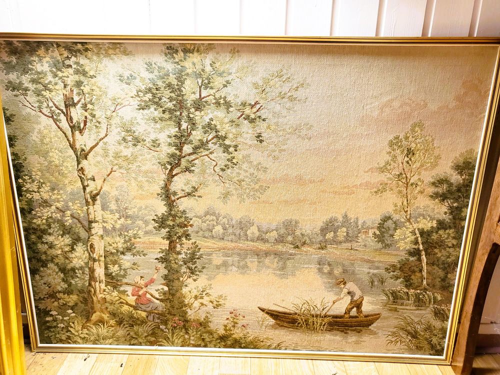 Tapisserie murale Gobelin JP Paris ? Num&eacute;rot&eacute;e ? Cadre dor&eacute; Décoration