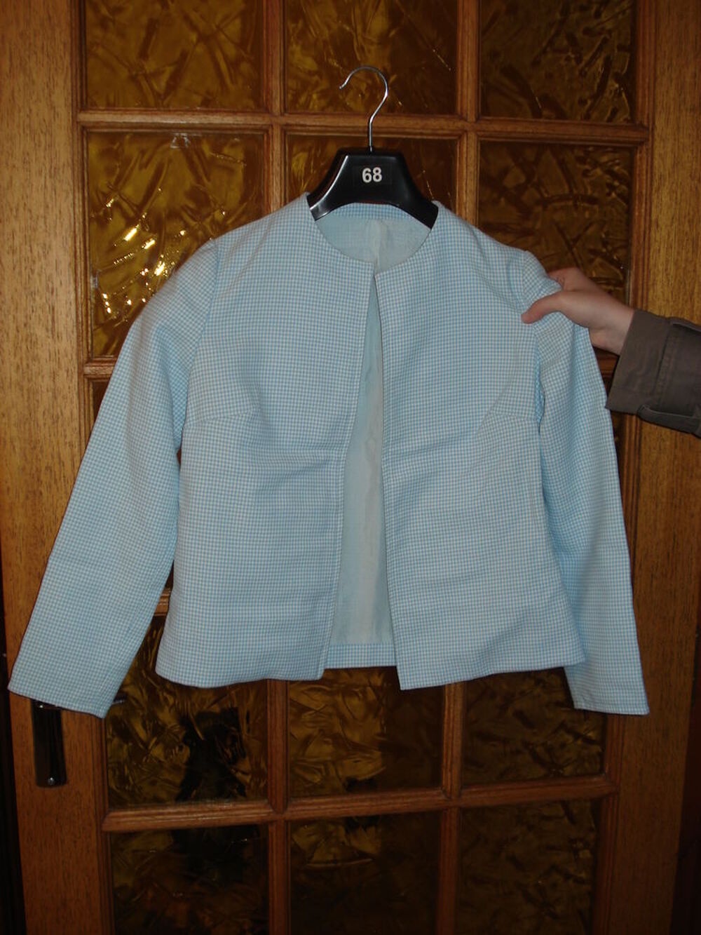 - ensemble robe et veste couleur vichy bleu VINTAGE Vêtements