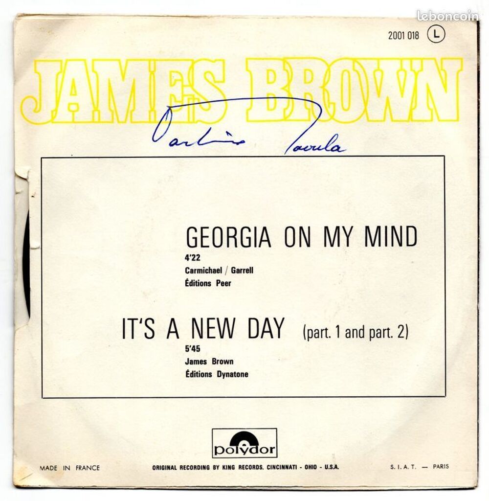 James BROWN : Georgia on my mind - Polydor - 1970 CD et vinyles
