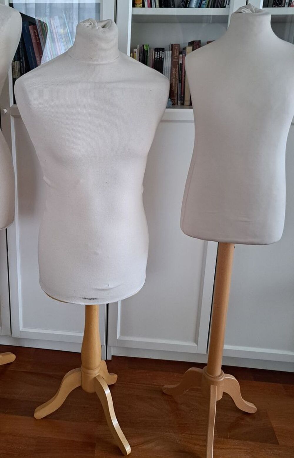 Lot de 2 bustes sur pied pour couturi&egrave;re, homme et enfant/Ad Décoration