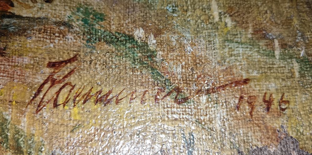 Tableau Huile sur toile sign&eacute; 