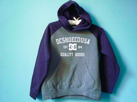  sweat pull  capuche bleu gris garon 10 ans TBE DG 10 Brienne-le-Chteau (10)