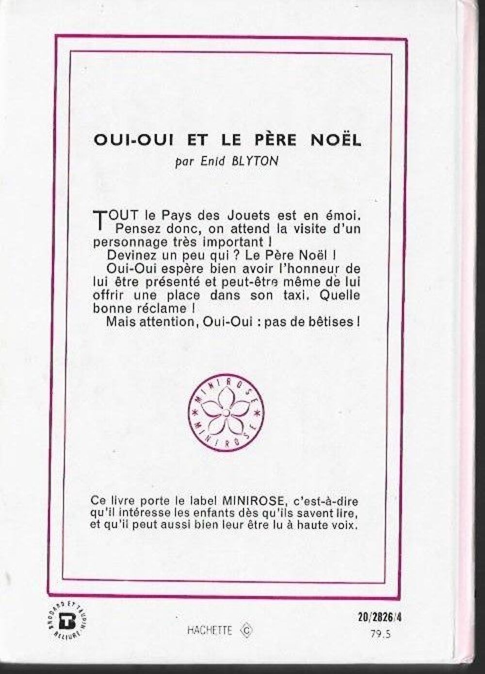 bibliotheque rose - oui oui et le pere noel - 1979 Livres et BD