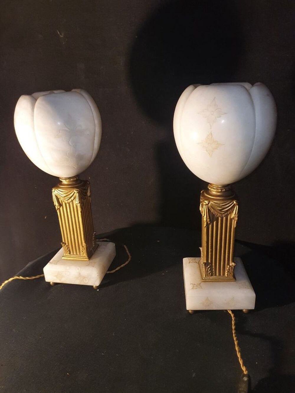 Paire De Lampes Art Nouveau, Art D&eacute;co Dcoration